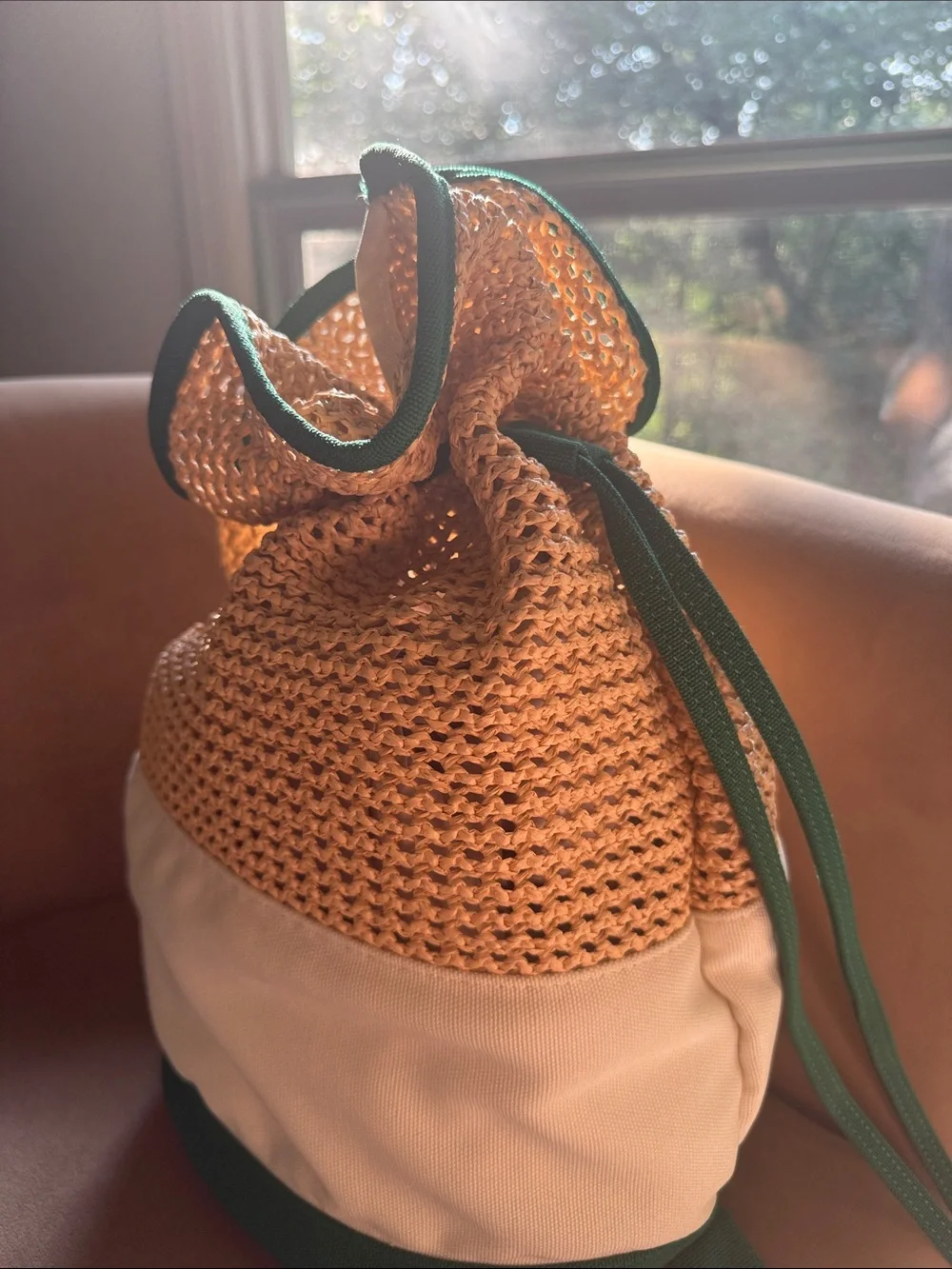 NWT Rosie Assoulin x Target Woven Drawstring Tote